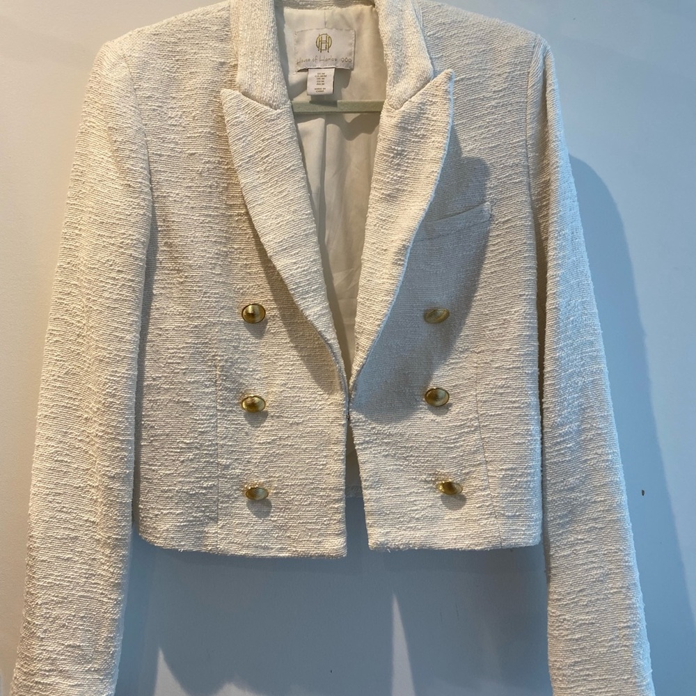 House of Harlow 1960 Cream Textured Blazer